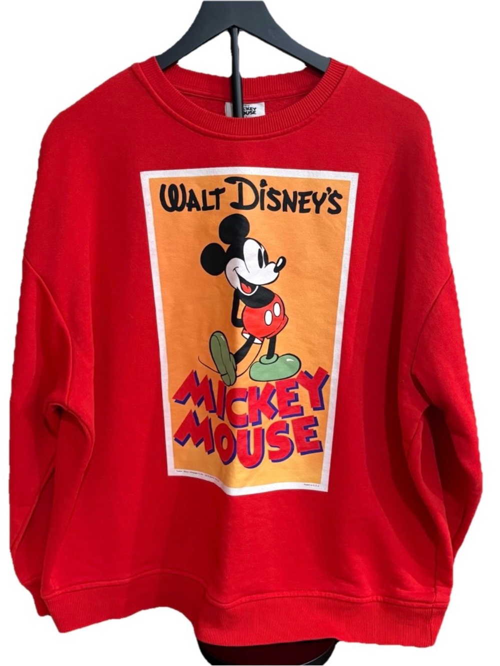 Disney Mickey Mouse Oversized Sweatshirt (Red) From Primark Size Large
